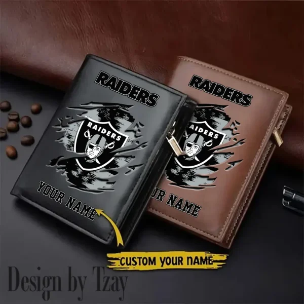 Las Vegas Raiders Leather Wallets Vertical Style SPTLVW664