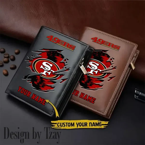 San Francisco 49ers Leather Wallets Vertical Style SPTLVW675