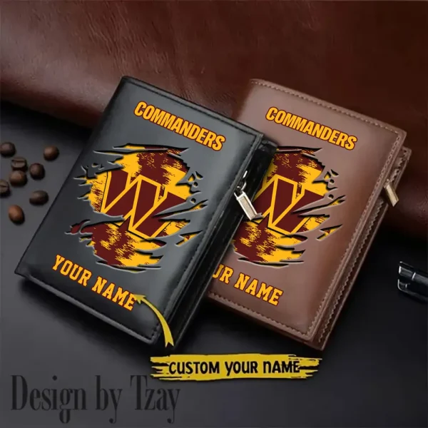 Washington Commanders Leather Wallets Vertical Style SPTLVW677