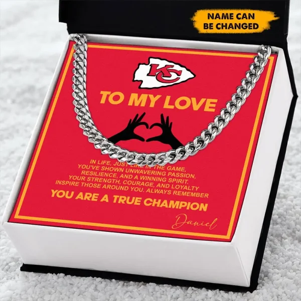 Kansas City Chiefs Necklace Luxury Box Gift SPTNFLBG001