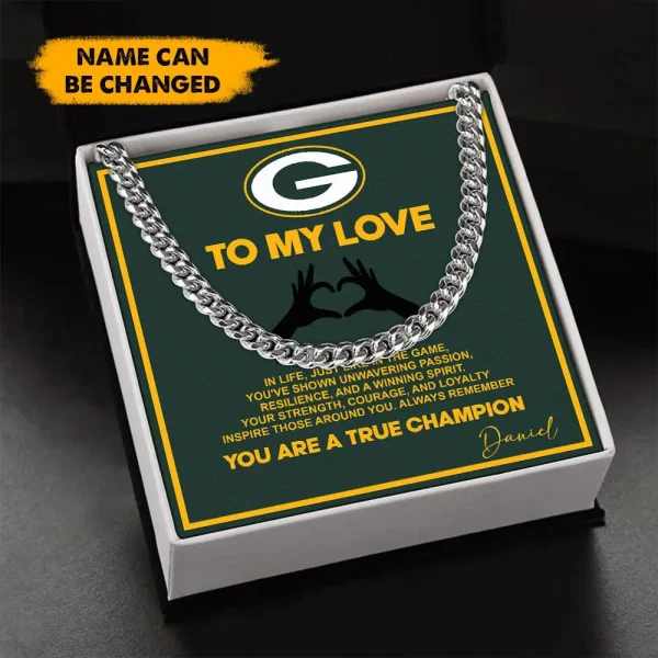 Green Bay Packers Necklace Luxury Box Gift SPTNFLBG002 - Image 2