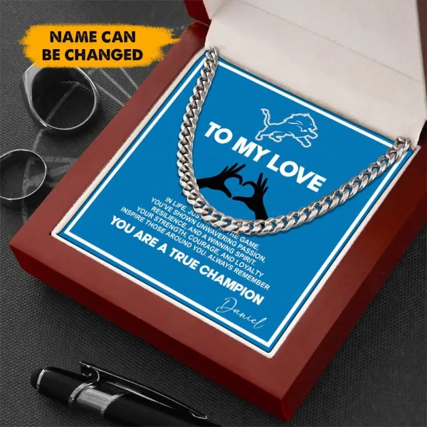 Detroit Lions Necklace Luxury Box Gift SPTNFLBG003 - Image 3