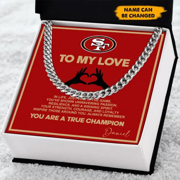 San Francisco 49ers Necklace Luxury Box Gift SPTNFLBG004