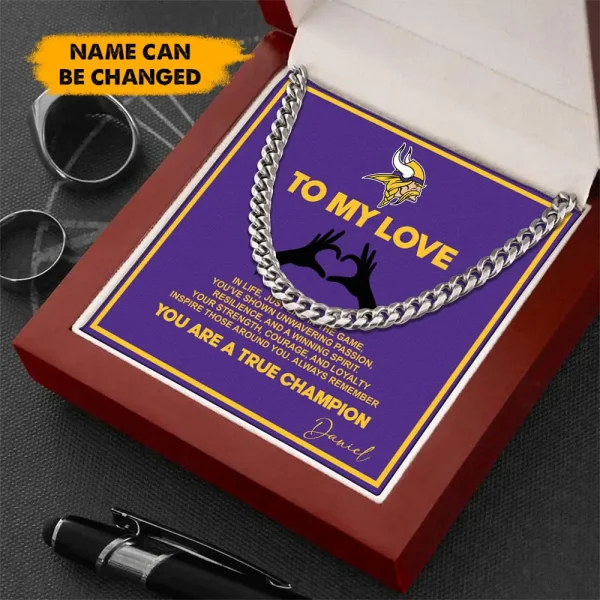 Minnesota Vikings Necklace Luxury Box Gift SPTNFLBG005 - Image 3