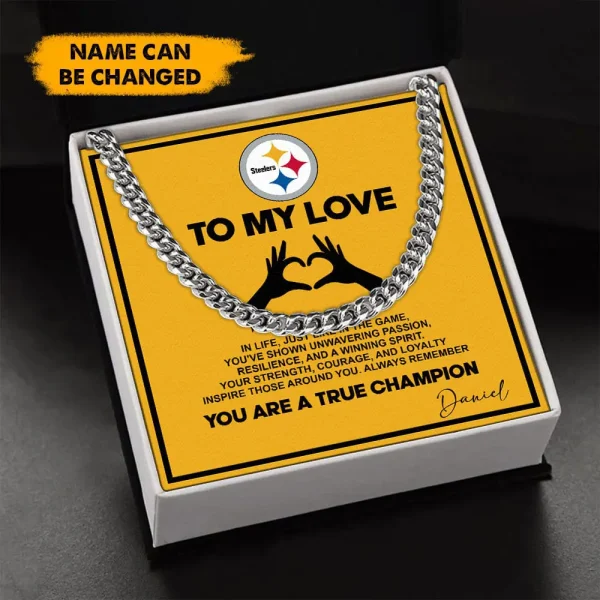 Pittsburgh Steelers Necklace Luxury Box Gift SPTNFLBG006 - Image 2