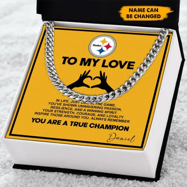 Pittsburgh Steelers Necklace Luxury Box Gift SPTNFLBG006