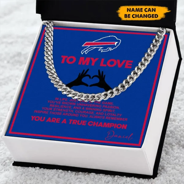 Buffalo Bills Necklace Luxury Box Gift SPTNFLBG008