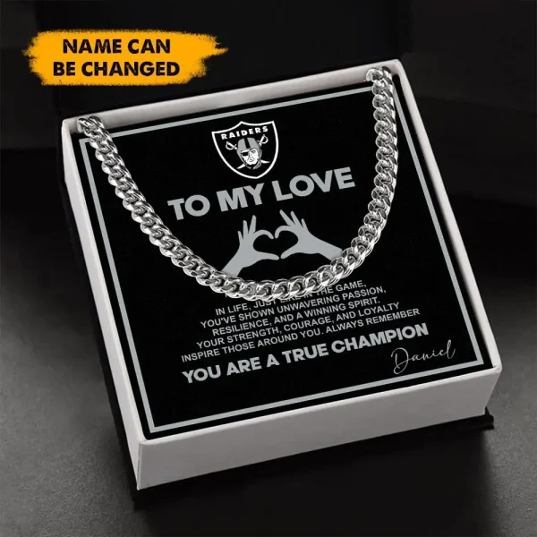 Las Vegas Raiders Necklace Luxury Box Gift SPTNFLBG010 - Image 2