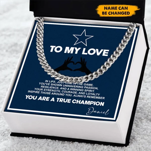 Dallas Cowboys Necklace Luxury Box Gift SPTNFLBG011