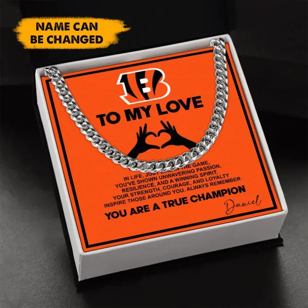 Cincinnati Bengals Necklace Luxury Box Gift SPTNFLBG014 - Image 2