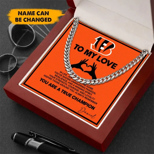 Cincinnati Bengals Necklace Luxury Box Gift SPTNFLBG014 - Image 3