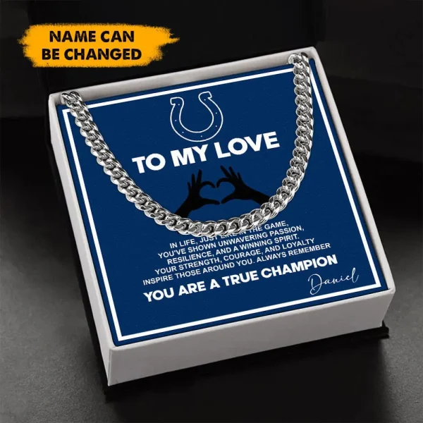 Indianapolis Colts Necklace Luxury Box Gift SPTNFLBG015 - Image 2