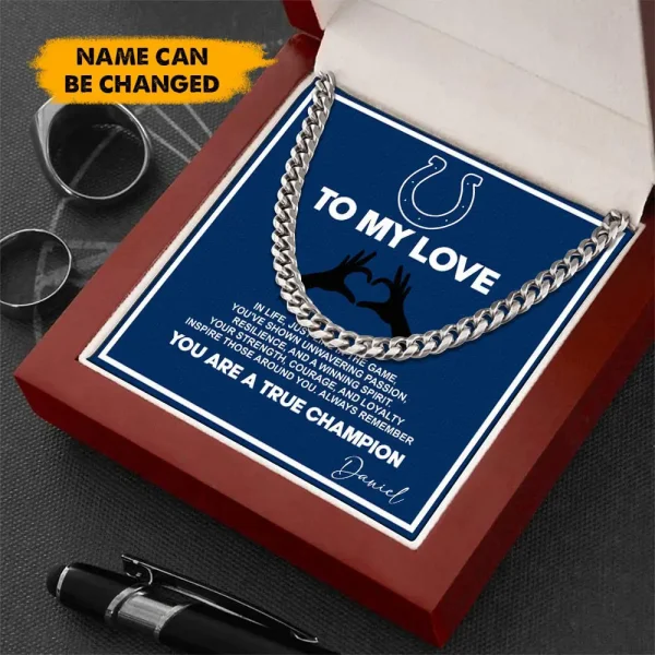 Indianapolis Colts Necklace Luxury Box Gift SPTNFLBG015 - Image 3