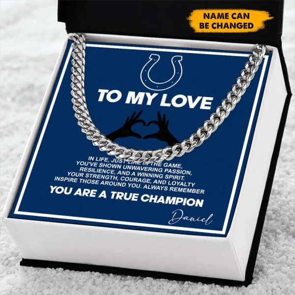 Indianapolis Colts Necklace Luxury Box Gift SPTNFLBG015