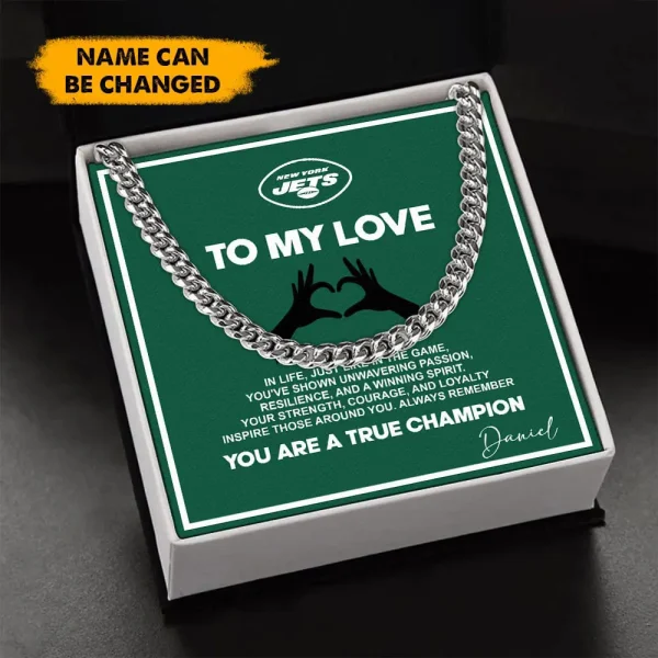 New York Jets Necklace Luxury Box Gift SPTNFLBG017 - Image 2