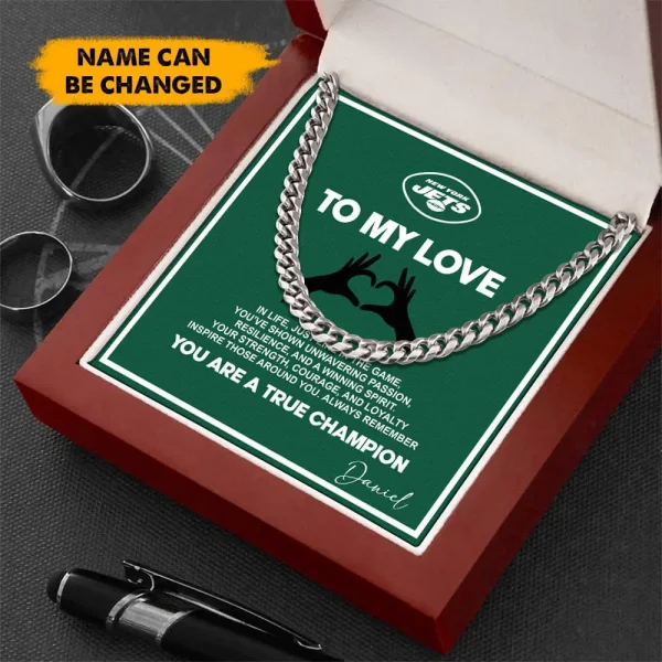 New York Jets Necklace Luxury Box Gift SPTNFLBG017 - Image 3