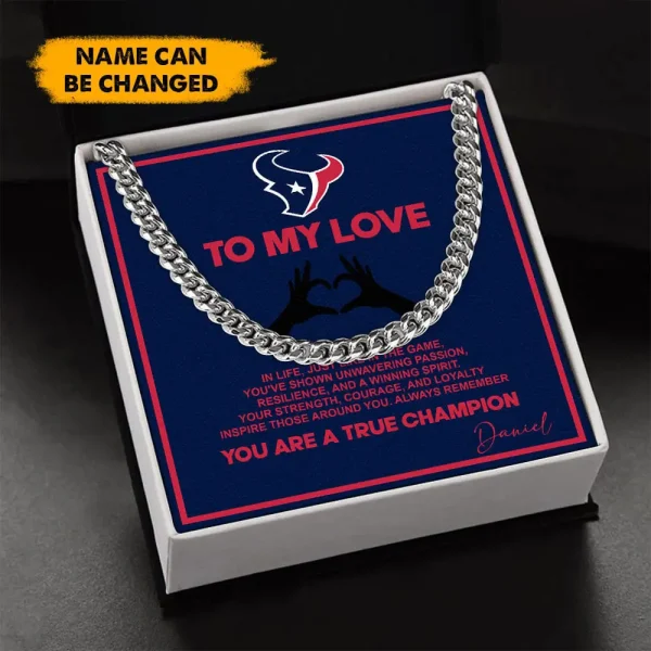 Houston Texans Necklace Luxury Box Gift SPTNFLBG018 - Image 2