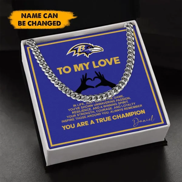Baltimore Ravens Necklace Luxury Box Gift SPTNFLBG020 - Image 2