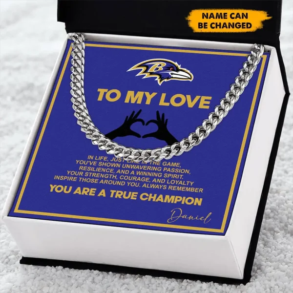 Baltimore Ravens Necklace Luxury Box Gift SPTNFLBG020
