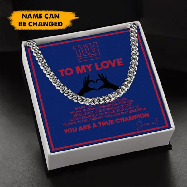 New York Giants Necklace Luxury Box Gift SPTNFLBG021 - Image 2
