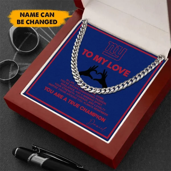 New York Giants Necklace Luxury Box Gift SPTNFLBG021 - Image 3