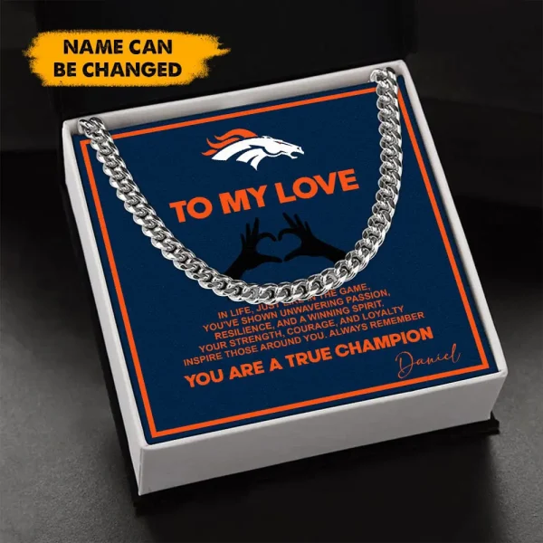 Denver Broncos Necklace Luxury Box Gift SPTNFLBG022 - Image 2