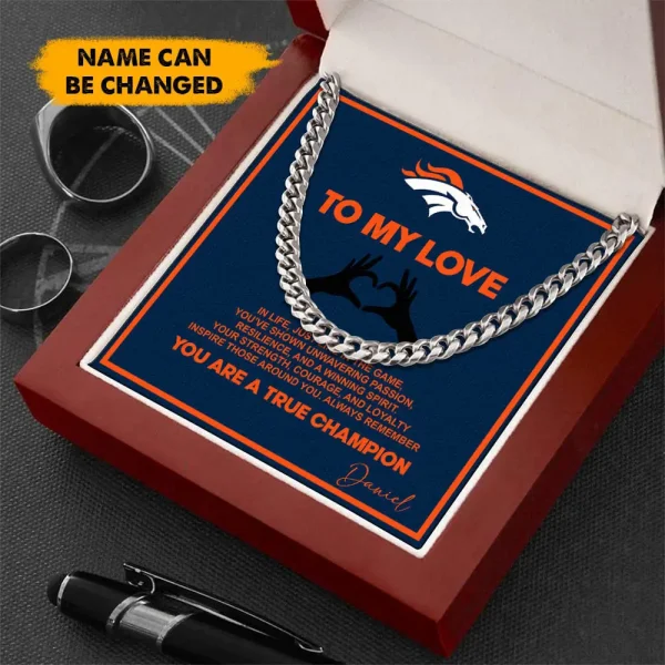 Denver Broncos Necklace Luxury Box Gift SPTNFLBG022 - Image 3