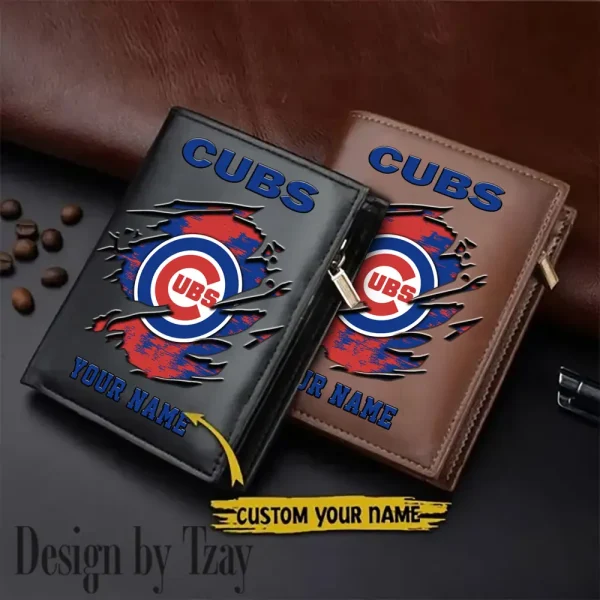 Chicago Cubs MLB Leather Wallets Vertical Style SPTLVW684
