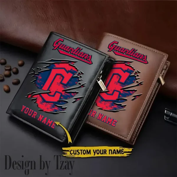 Cleveland Guardians MLB Leather Wallets Vertical Style SPTLVW687