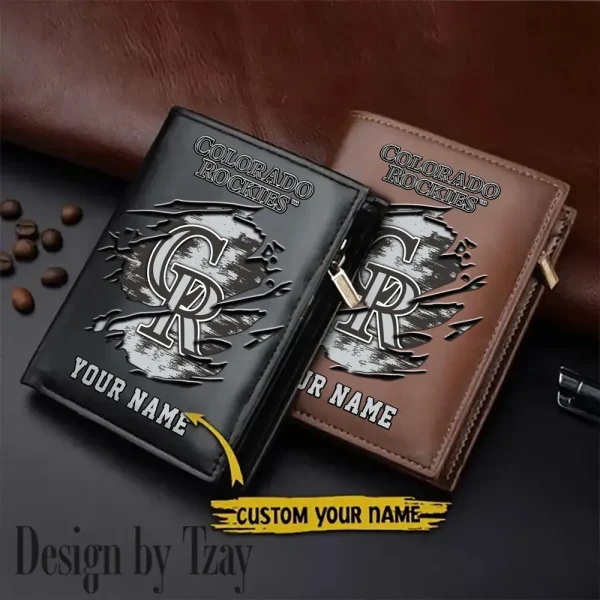 Colorado Rockies MLB Leather Wallets Vertical Style SPTLVW688