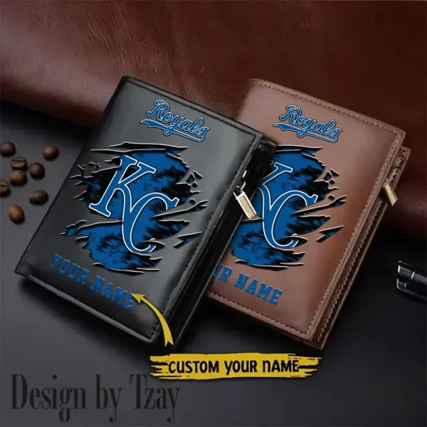Kansas City Royals MLB Leather Wallets Vertical Style SPTLVW691