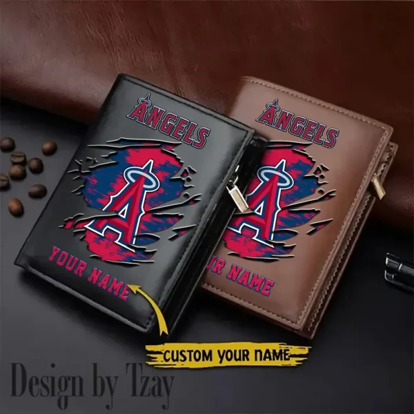 Los Angeles Angels MLB Leather Wallets Vertical Style SPTLVW692