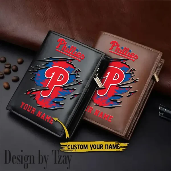 Philadelphia Phillies MLB Leather Wallets Vertical Style SPTLVW700