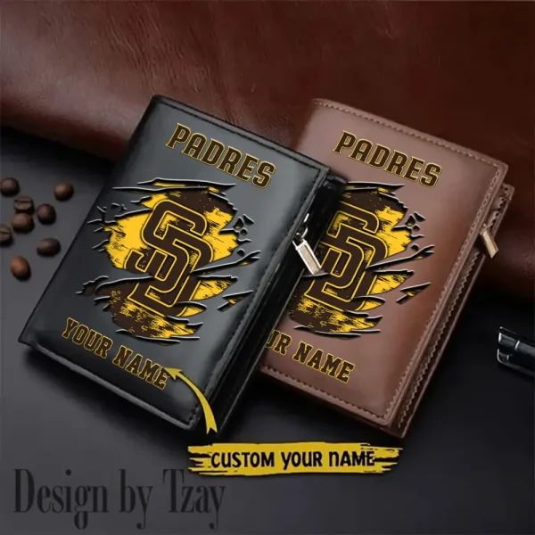 San Diego Padres MLB Leather Wallets Vertical Style SPTLVW702