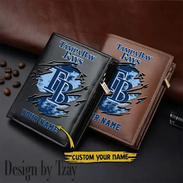Tampa Bay Rays MLB Leather Wallets Vertical Style SPTLVW706