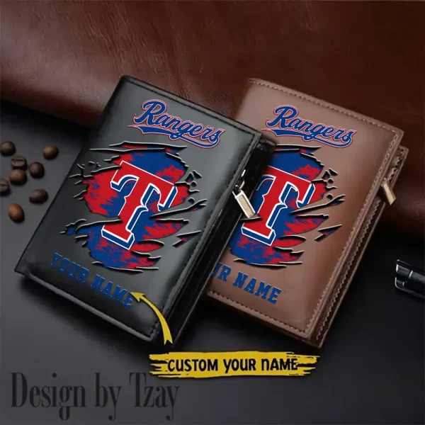 Texas Rangers MLB Leather Wallets Vertical Style SPTLVW707