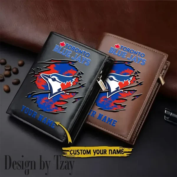 Toronto Blue Jays MLB Leather Wallets Vertical Style SPTLVW708
