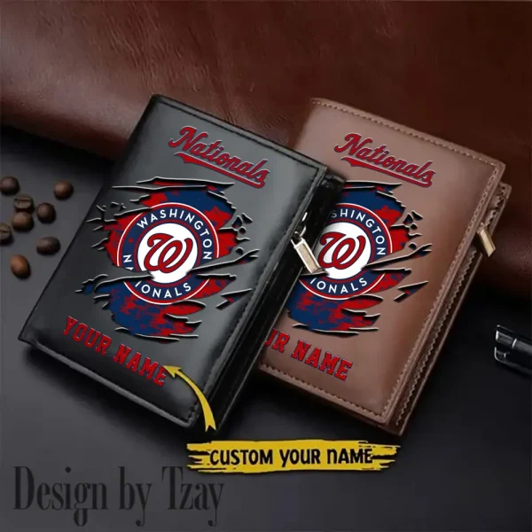 Washington Nationals MLB Leather Wallets Vertical Style SPTLVW709