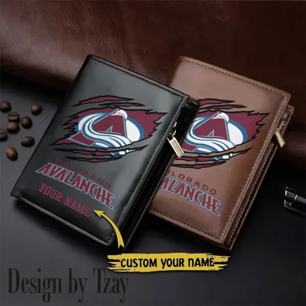 Colorado Avalanche NHL Leather Wallets Vertical Style SPTLVW716