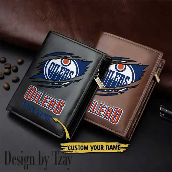 Edmonton Oilers NHL Leather Wallets Vertical Style SPTLVW720