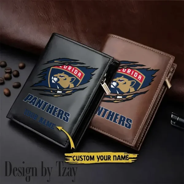Florida Panthers NHL Leather Wallets Vertical Style SPTLVW721
