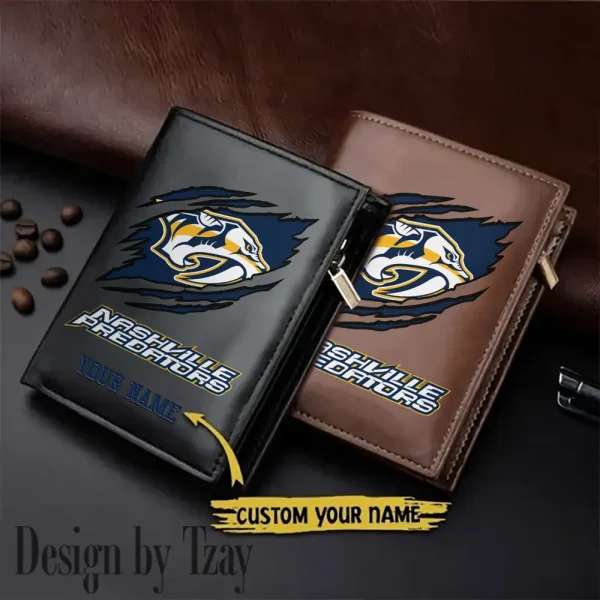 Nashville Predators NHL Leather Wallets Vertical Style SPTLVW725