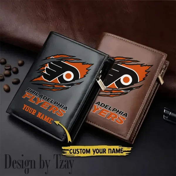 Philadelphia Flyers NHL Leather Wallets Vertical Style SPTLVW730