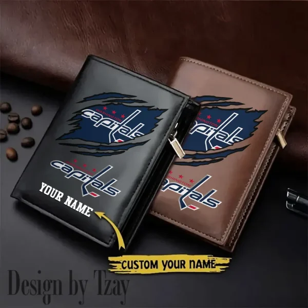 Washington Capitals NHL Leather Wallets Vertical Style SPTLVW740