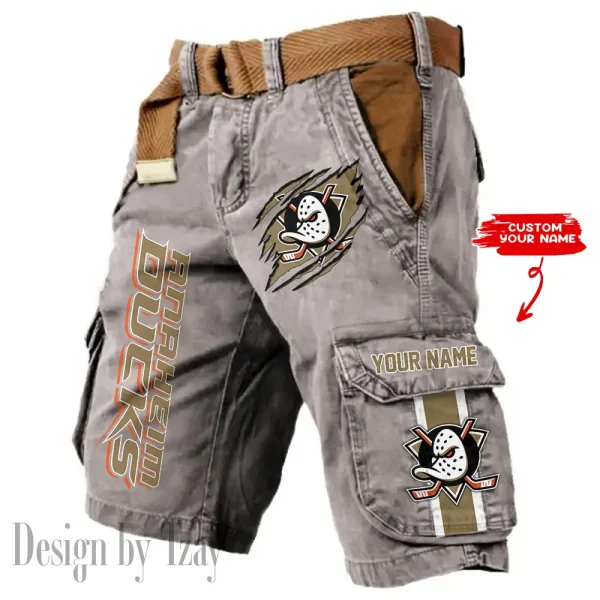 Anaheim Ducks Pocket Print Cargo Shorts (Belt Not Included) trending 2025 S9MCS367 - Image 3