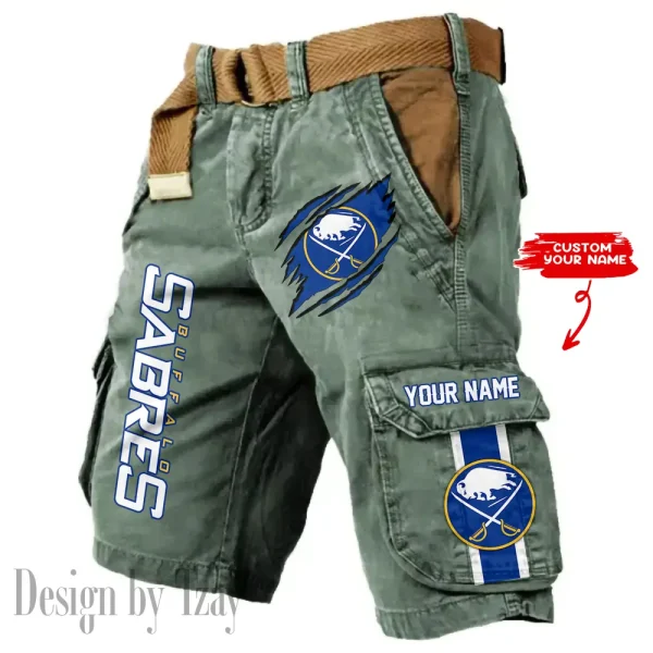 Buffalo Sabres Pocket Print Cargo Shorts (Belt Not Included) trending 2025 S9MCS369 - Image 2