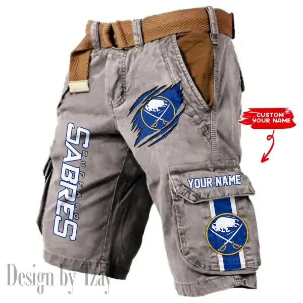 Buffalo Sabres Pocket Print Cargo Shorts (Belt Not Included) trending 2025 S9MCS369 - Image 3