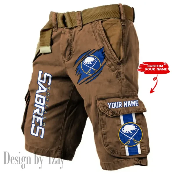 Buffalo Sabres Pocket Print Cargo Shorts (Belt Not Included) trending 2025 S9MCS369 - Image 4