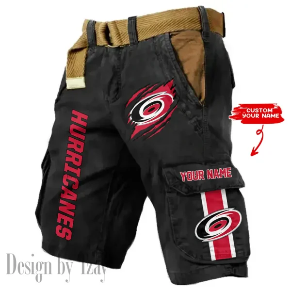 Carolina Hurricanes Pocket Print Cargo Shorts (Belt Not Included) trending 2025 S9MCS371 - Image 6