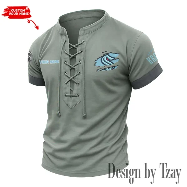 Seattle Kraken Men Casual Lace-up Short Sleeve T-shirt New Design 2025 SPTMLUSTS088